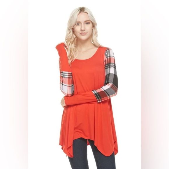 Draped in Style Plaid Top - Picture 1 of 4